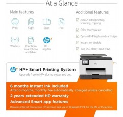 HP 오피스젯 프로 9015e 무선 컬러 복합기 프린터, 6개월 무료 잉크 포함(1G5L3A)(리뉴얼 프리미엄), 그레이