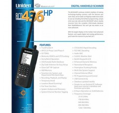 Uniden BCD436HP HomePatrol 시리즈 디지털 휴대용 스캐너. TrunkTracker V, 간단한 프로그래밍, S.A.M.E. 비상/날씨 경보, 미국 및 캐나다에 적용