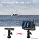 어군탐지기 마운트 베이스 범용 장착 플레이트 360도 회전 전자 어군탐지기 마운트 카약 보트 액세서리(검은색)