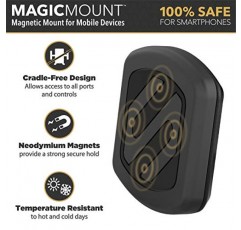 Scosche MAGFM MagicMount 플러시 자석 자동차 마운트, 자동차 대시보드 및 평평한 표면을 위한 범용 휴대폰 홀더, iPhone, iPad, 스마트폰, 태블릿 및 기타 XL에 쉽게 장착할 수 있는 자석