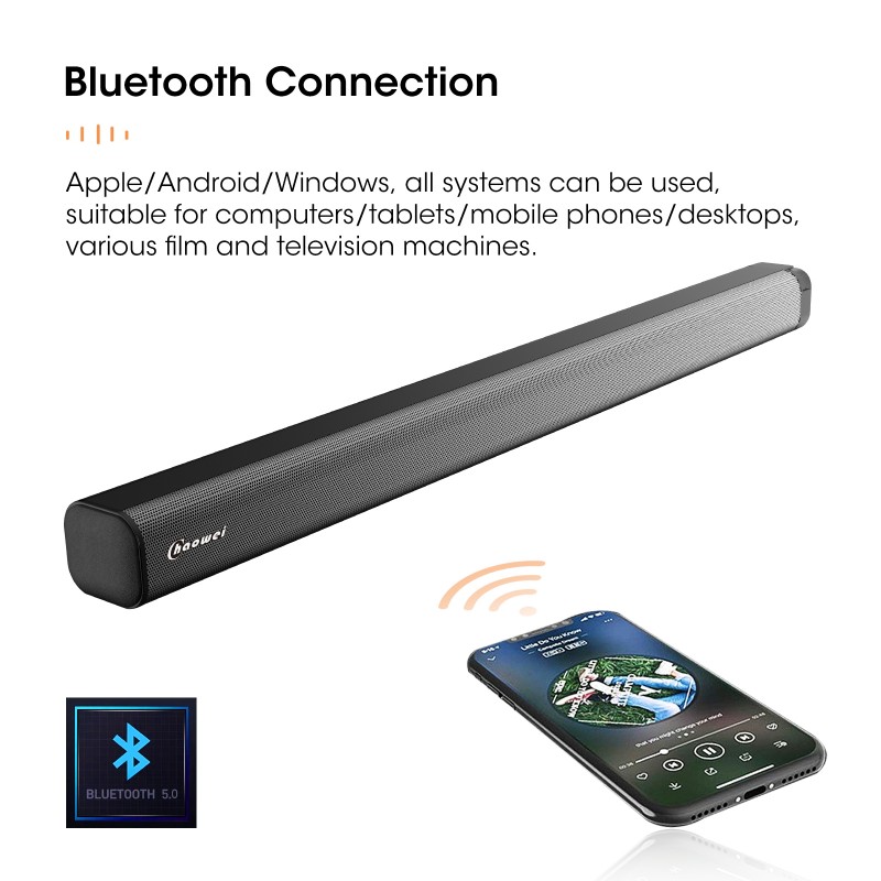 Chaowei Bluetooth TV 사운드 바 스피커 150W, 서브우퍼 4개 - 37인치 서라운드 2.1 사운드 시스템 - HDMI,ARC, 광학, AUX,USB, 동축 케이블 연결 - 원격 제어 포함