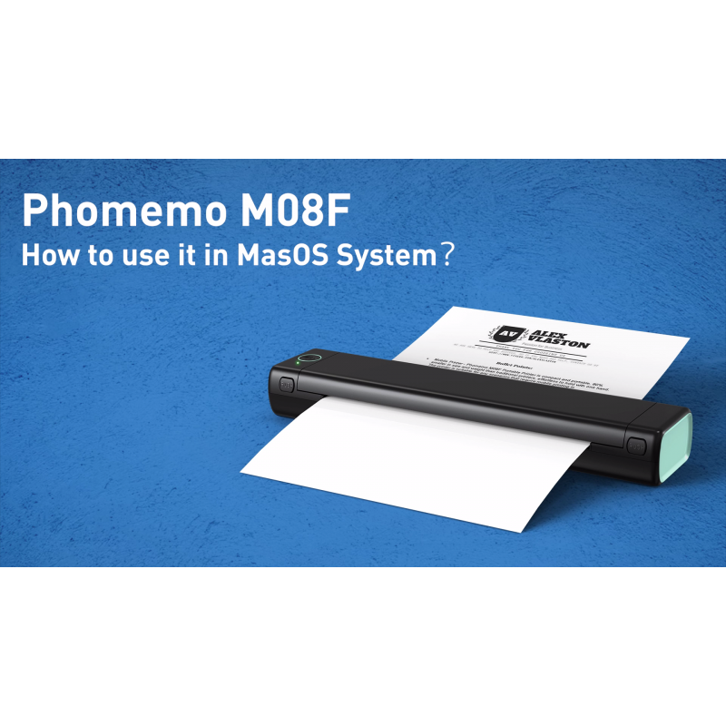 Phomemo M08F 무선 휴대용 프린터, 블루투스 열전사 모바일 프린터 지원 8.5