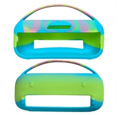 Bose SoundLink Flex Bluetooth 휴대용 스피커용 JCHPINE 다채로운 실리콘 커버 케이스, Bose SoundLink Flex 스피커 액세서리용 보호 스킨 슬리브(케이스 전용)(블루/핑크)