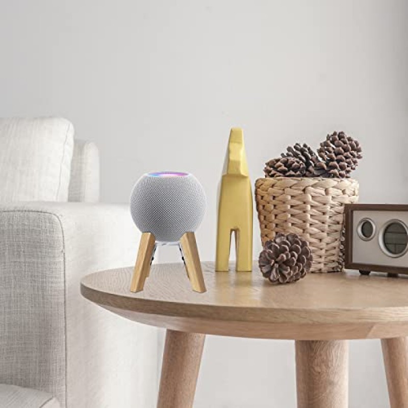 shinar HomePod Mini 및 Dot 4/Dot 5와 호환 가능 홈 포드 미니용 스탠드 데스크 테이블 스탠드 홀더 홈 포드 미니용 액세서리 내장 케이블 관리(homepod Mini White)