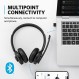 Anker PowerConf H500, 마이크가 포함된 Bluetooth 듀얼 이어 헤드셋, 오디오 녹음 및 회의 녹음, AI 강화 통화, 화상 회의 플랫폼과 호환 가능, 24시간 통화 시간
