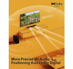 TV용 ULTIMEA Dolby Atmos 사운드 바, TV 스피커용 3D 서라운드 사운드 시스템, 서브우퍼가 포함된 TV용 2.1 사운드바, 홈 오디오 사운드 바, 슬림 홈 시어터 사운드 바, Nova S50 시리즈, 2023 모델