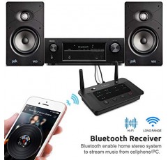 1Mii B03 TV 홈 스테레오 BT 헤드폰용 Bluetooth 5.3 송신기 수신기, aptX 낮은 대기 시간 및 HD Bluetooth 오디오 어댑터, 유선 및 무선용 분배기, 광학 RCA AUX 3.5mm 입력/출력