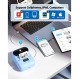 Phomemo 라벨 프린터 - M110 바코드 프린터, 제품, 주소, 중소기업, 사무실, 가정용 전화/태블릿/PC/Mac용 업그레이드된 Bluetooth 휴대용 감열식 라벨 메이커, 100개 라벨 포함, 레이크 블루