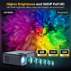 BIGASUO 1080P 프로젝터 5G WiFi 블루투스 - 15000Lux 560ANSI 풀 HD 야외 영화 프로젝터, 300" 디스플레이 지원 4k 홈 시어터, iOS/Android/XBox/PS4/TV 스틱/HDMI와 호환 가능