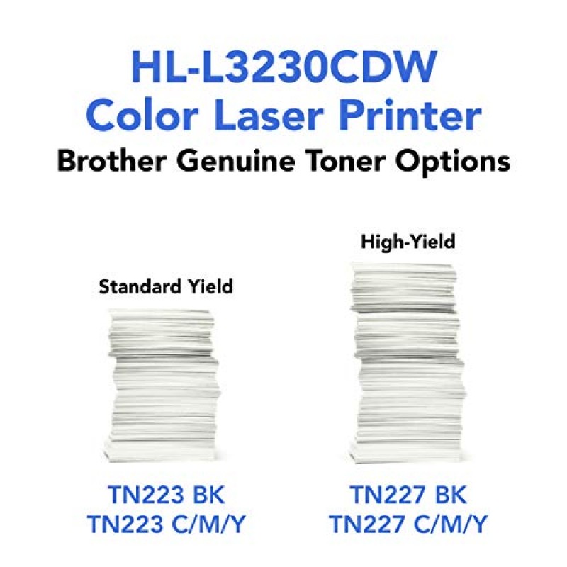 Brother HL-L3230CDW 무선 인쇄 및 양면 인쇄로 레이저 프린터 품질 결과를 제공하는 소형 디지털 컬러 프린터, Amazon Dash Replenishment 활성화, 흰색
