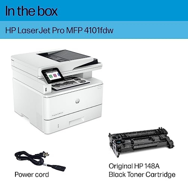 HP LaserJet Pro MFP 4101fdw 무선 흑백 프린터(팩스 포함)