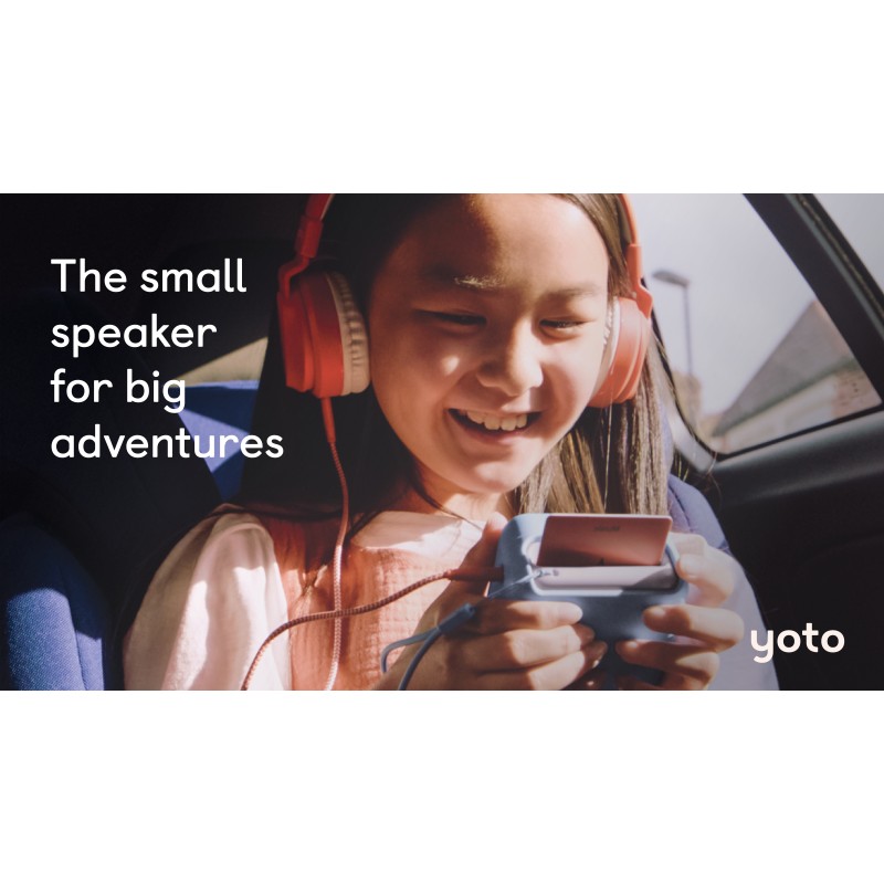 Yoto Mini – 나만의 카드 만들기, 오디오북 재생 기능이 포함된 어린이 휴대용 화면 없는 블루투스 여행용 스피커 플레이어 이야기 음악 팟캐스트 라디오 수면 소리 타이머, 깨우기 알람 시계, 3~12세 이상