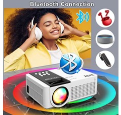 Bluetooth 5.1을 갖춘 TMY 5G WiFi 프로젝터, 9500 루멘 HD 영화 프로젝터, 1080P 지원 미니 프로젝터, 휴대용 야외 프로젝터, TV 스틱, 전화, 컴퓨터, HDMI, USB, AV, TF와 호환 가능