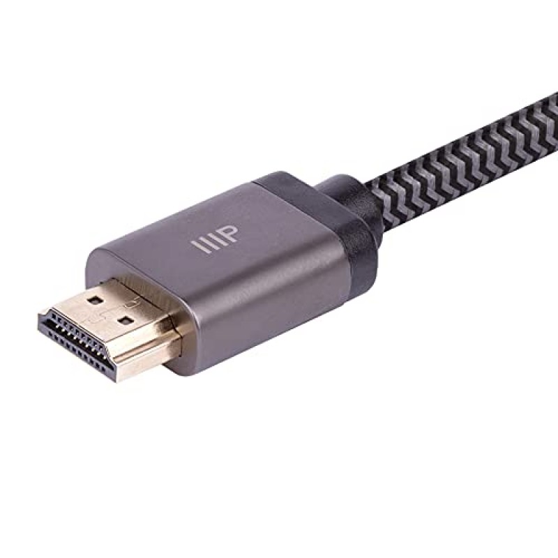 Monoprice 8K 인증 편조 초고속 HDMI 2.1 케이블 - 15피트 - 블랙 | 48Gbps, Sony PS 5, PS 5 Digital Edition, Xbox Series X 및 Xbox Series S와 호환 가능(2개 팩)