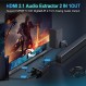 HDMI2.1 오디오 추출기 4K@120Hz D-o-l-b-y Atmos ARC CEC VRR ALLM EDID HDCP2.3 다양한 비디오에 적합-SPDIF 5.1CH 광학 Toslink, 스테레오 오디오 브레이크아웃, PS 5, Xbox X용 HDMI 리피터 디지털