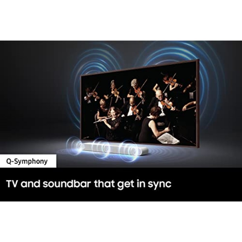 SAMSUNG HW-S61B 5.0ch 올인원 무선 사운드바(Dolby Atmos 포함), Q-Symphony, 내장 센터 스피커, Alexa, 블루투스 TV 연결, 2022(Amazon 독점), 화이트