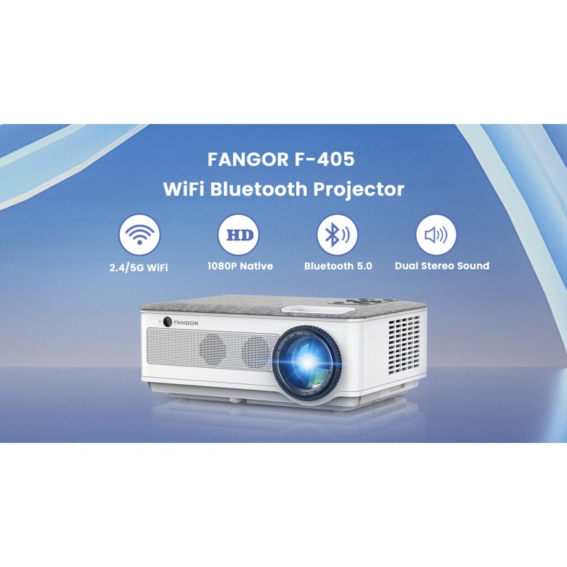 FANGOR 5G WiFi 블루투스 프로젝터 1080P 네이티브, 16000L 450ANSI 야외 프로젝터[프로젝터 스크린 포함],300인치 디스플레이 4K 지원 홈 영화 프로젝터(iOS/Android/XBox/PS4/TV 스틱 호환)