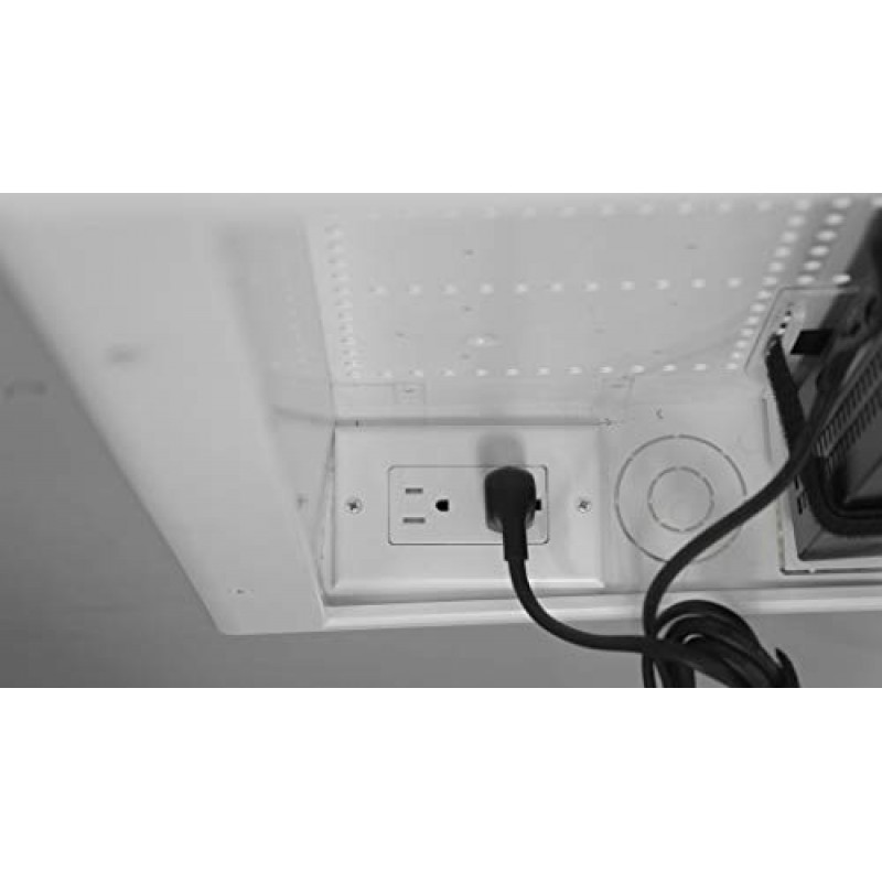 DATA COMM Electronics 45-8011-1P 이중 전원 콘센트가 있는 연결된 미디어 박스