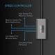 AC Infinity AIRPLATE S9, 홈 시어터 AV 캐비닛 냉각용 속도 제어 기능이 있는 저소음 냉각 팬 시스템 18"