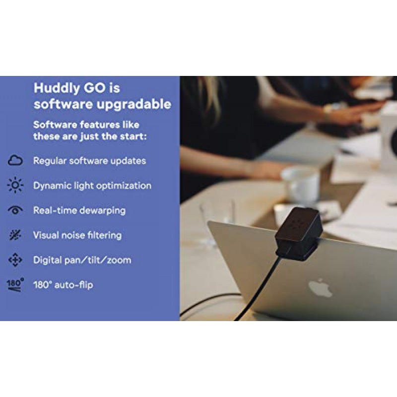 Huddly GO 재택근무 키트 - 150도 뷰 및 4배 디지털 줌 기능을 갖춘 USB 화상 회의 카메라
