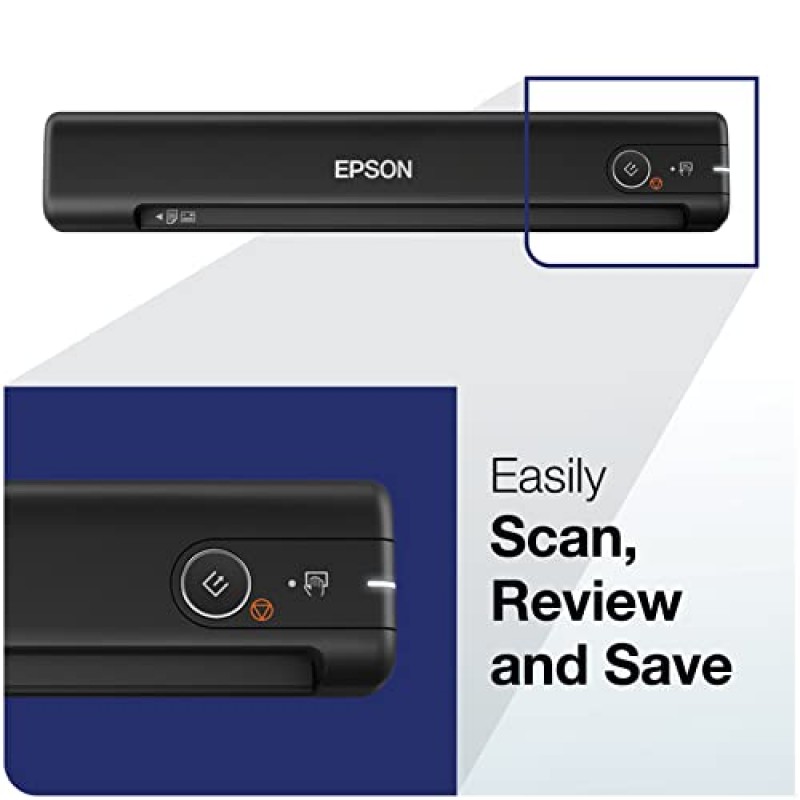 Epson WorkForce ES-50 PC 및 Mac용 휴대용 매엽 문서 스캐너