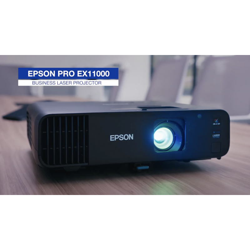 Epson Pro EX11000 3칩 3LCD 풀 HD 1080p 무선 레이저 프로젝터, 4,600루멘 컬러/화이트 밝기, Miracast, HDMI 포트 2개, 스트리밍용 USB 전원, 내장 16W 스피커