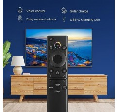 BN59-01385A 삼성 스마트 TV 4k 8K Ultra HD Neo QLED OLED, The Frame 및 Crystal UHD 시리즈 2021-2022 모델, 충전식 태양광 전지 및 USB Type-C용 음성 대체 리모컨