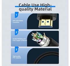 Postta HDMI 케이블 100피트 4K HDMI2.0 케이블, 내장형 신호 부스터 지원 4K(2160P),3D,1080P,이더넷,오디오 리턴(ARC)-(검은색-옅은 파란색)