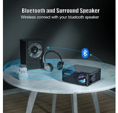 WiFi 및 Bluetooth 기능을 갖춘 4K 프로젝터, WiMiUS 네이티브 1080P 야외 영화 프로젝터, 키스톤 및 50% 줌, PC DVD PS5 스마트폰용 스마트 홈 프로젝터