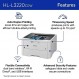 레이저 품질 출력, 양면 인쇄 및 모바일 장치 인쇄 기능을 갖춘 Brother HL-L3220CDW 무선 소형 디지털 컬러 프린터 | 4개월 갱신 구독 평가판 포함, Amazon Dash 보충 준비 완료