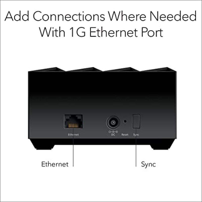 NETGEAR 나이트호크 듀얼 밴드 전체 홈 메시 WiFi 6 추가 기능 위성(MS70) – 나이트호크 MK72 또는 MK73 시스템과 작동, 최대 1,500평방피트의 적용 범위 추가, AX3000(최대 3Gbps)