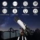 성인 천문학용 ABOTEC 망원경, 어린이 및 초보자를 위한 90mm 조리개 800mm 굴절 망원경, (32X-400X) 휴대용 가방 및 휴대폰 마운트 및 무선 제어 기능이 있는 다중 코팅 고투과 망원경