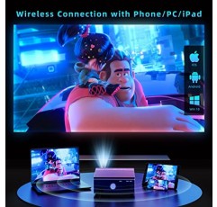 WiFi 기능이 있는 Oddsea 휴대용 프로젝터, 네이티브 1080P 홈 시어터 휴대용 프로젝터, 210인치 디스플레이 야외용 600 ANSI 영화 프로젝터, HDMI/USB, 노트북, TV 스틱, iOS/Android 휴대폰과 호환 가능