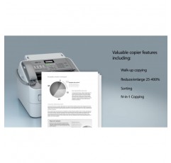 브라더 프린터 MFC7240 흑백 프린터(스캐너, 복사기, 팩스 포함), 회색, 12.2