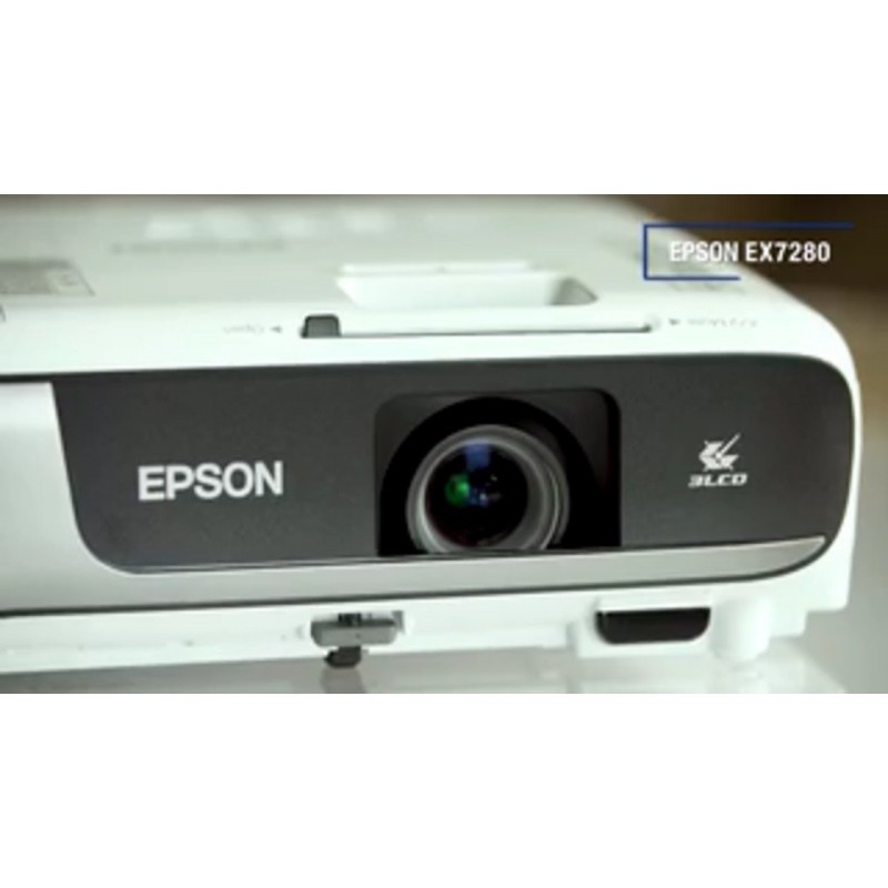 Epson Pro EX7280 3칩 3LCD WXGA 프로젝터, 4,000루멘 색상 밝기, 4,000루멘 백색 밝기, HDMI, 내장 스피커, 16,000:1 명암비