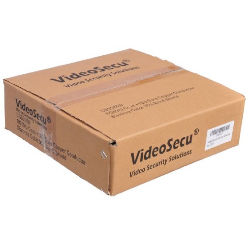 VideoSecu RG59 /U 샴 CCTV 콤보 동축 케이블 300ft,20AWG 18/2 18AWG 비디오 전원 보안 카메라 케이블 홈 감시 DVR 시스템 연장 와이어 코드 AA1