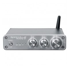 Rockville BLUAMP 21 실버 2.1 채널 블루투스 홈 오디오 증폭기 수신기