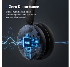 Anker PowerConf H700 업그레이드 버전, 마이크 및 충전 스탠드가 포함된 Bluetooth 헤드셋, 디지털 능동형 소음 제거, 우수한 음성 픽업, 회의 녹음, AI 강화 통화, Zoom 등