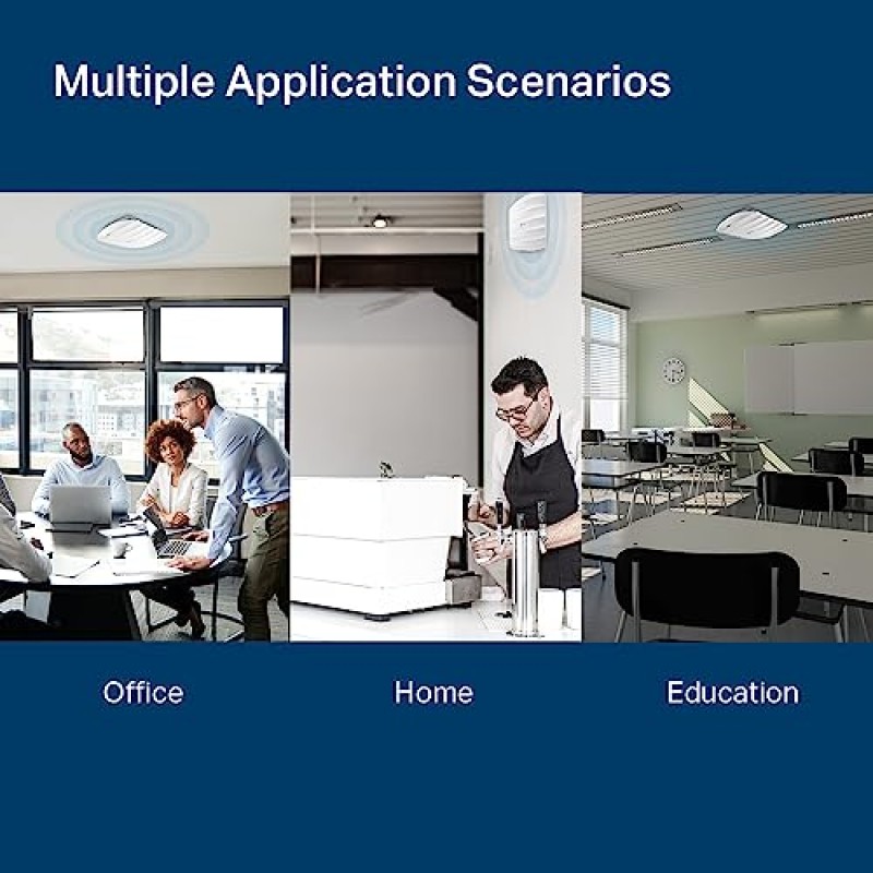어댑터가 없는 TP-Link EAP223 Omada AC1350 기가비트 무선 액세스 포인트 메시 지원, 원활한 로밍 및 MU-MIMO PoE 지원 SDN 통합 클라우드 액세스 및 Omada 앱이 포함된 비즈니스 WiFi 솔루션
