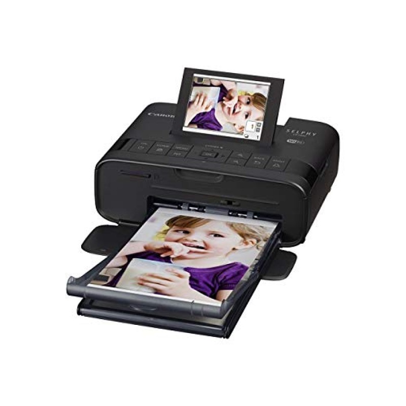 AirPrint 및 Mopria 장치 인쇄 기능을 갖춘 Canon Selphy CP1300 무선 컴팩트 포토 프린터, 블랙(2234C001)