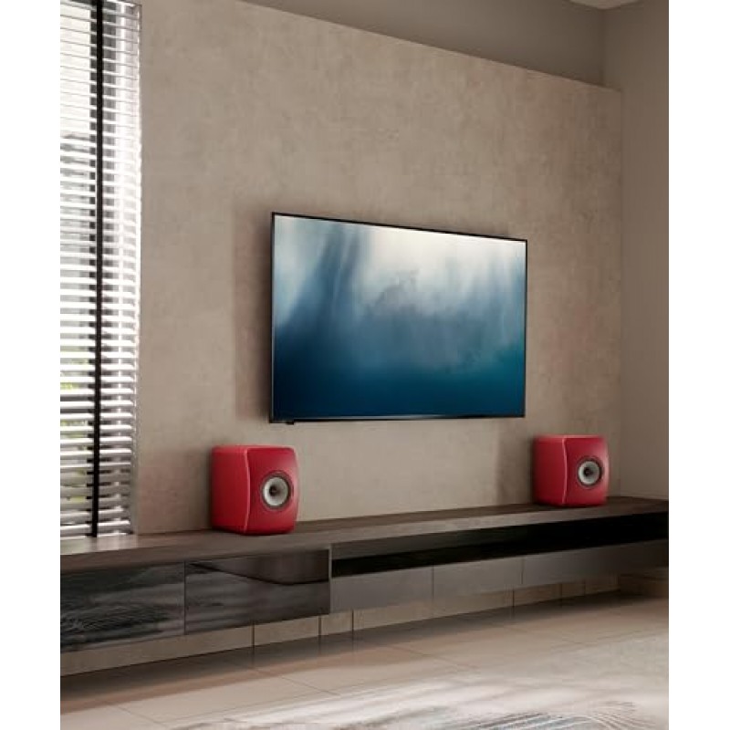 KEF LS50 Wireless II(페어, 크림슨 레드)