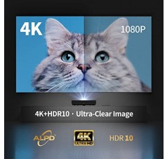 WEMAX Nova 4K UHD 초단초점 프로젝터, 스마트 Android TV가 탑재된 150인치 ALPD 레이저 TV, HDR10 홈 시어터, Dolby Audio DTS-HD, 영화용 UST 프로젝터, WiFi 블루투스, Google 어시스턴트 내장