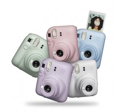 Fujifilm Instax Mini 12 즉석 카메라 민트 그린 + MiniMate 액세서리 번들 및 호환되는 맞춤형 케이스 + Fuji Instax 필름 밸류 팩(50매) 플라밍고 디자이너 사진 앨범