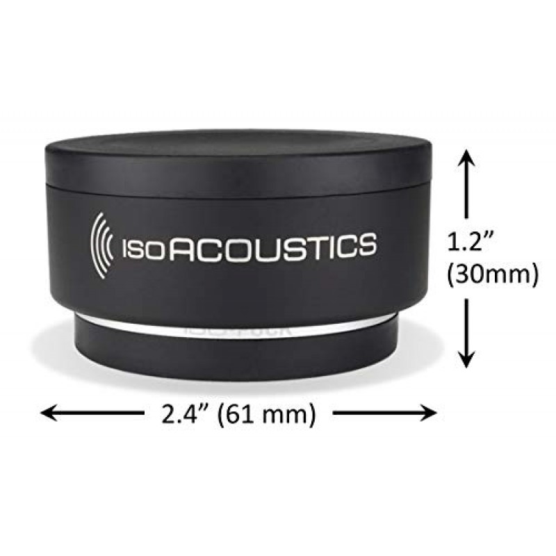 IsoAcoustics Iso-Puck 시리즈 음향 절연체(Iso-Puck, 최대 20lbs/장치, 2팩)