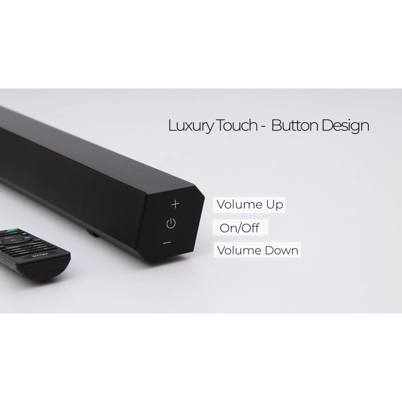 사운드 바, 서브우퍼가 포함된 TV 사운드 바, 120W 2.1 사운드바, TV용 유선 및 무선 Bluetooth 5.0 스피커, 34인치, HDMI/광학/Aux/USB, 홈 시어터용 벽걸이형 베이스 조절 가능 서라운드 사운드