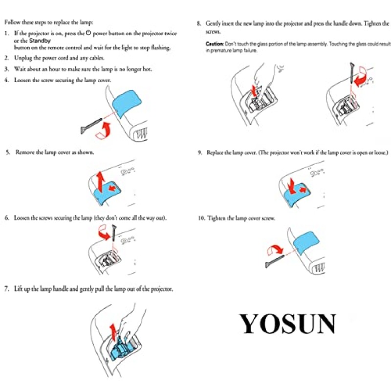 YOSUN v13h010l69 Epson elplp69 PowerLite 홈 시네마용 프로젝터 램프 5020ub 5030ub 5025ub 5020ube 5030ube 5010E 6030ub 6020UB 6010 4030 교체 프로젝터 전구