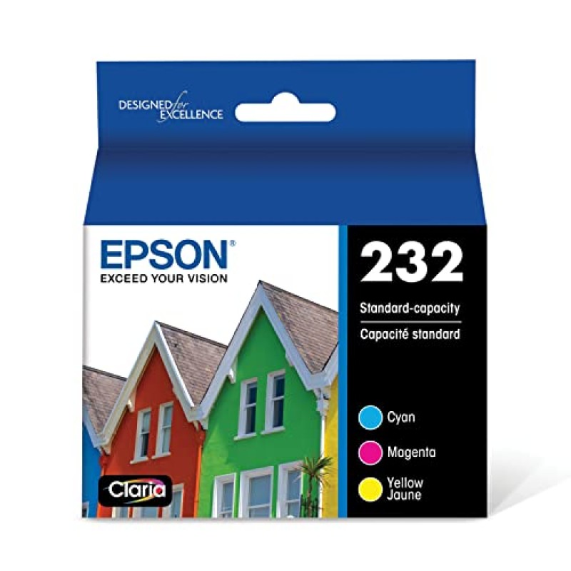 Epson T232 검정 잉크 카트리지, 대용량 및 T232 컬러 콤보 잉크 카트리지, 표준 용량