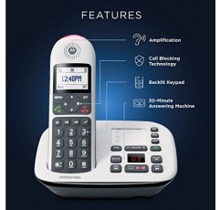 모토로라 CD5012 CD5 시리즈 디지털 무선 전화기(자동 응답기 포함)(핸드셋 2개)