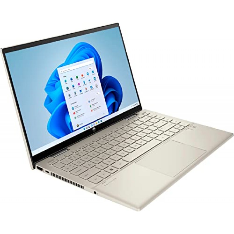 HP Pavilion x360 14인치 FHD 터치스크린 2-in-1 노트북 | 11세대 인텔 코어 i5-1155G7 | 16GB DDR4 RAM | 512GB SSD | 웜 골드 | Windows 11 Home | 무선 마우스 번들 포함