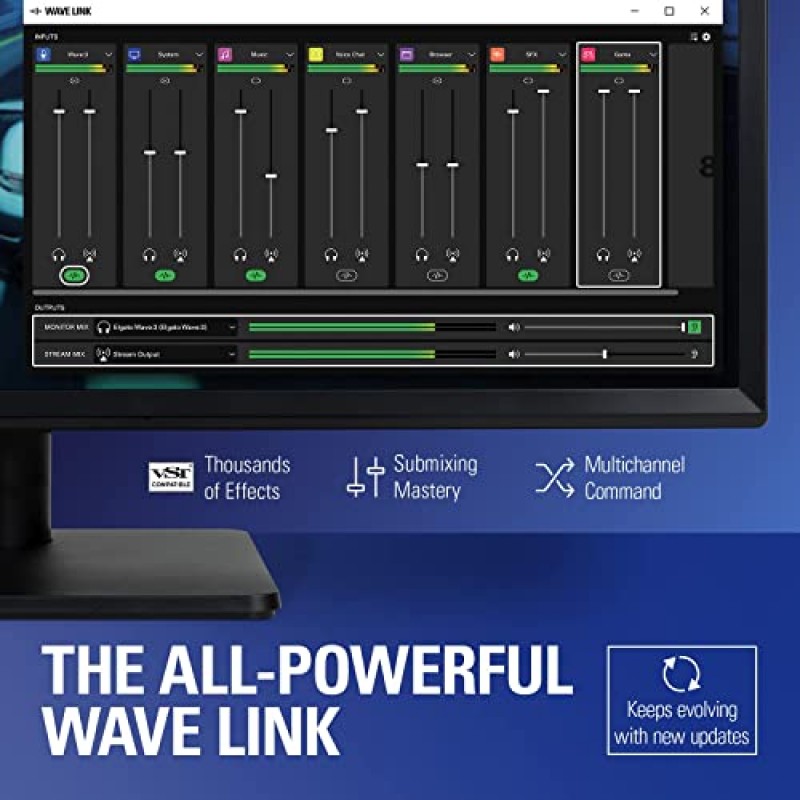 Elgato Wave:3 - 스트리밍, 팟캐스트, 게임 및 홈 오피스용 프리미엄 스튜디오 품질의 USB 콘덴서 마이크, 무료 믹서 소프트웨어, 사운드 효과 플러그인, 왜곡 방지, 플러그 앤 플레이, Mac, PC용